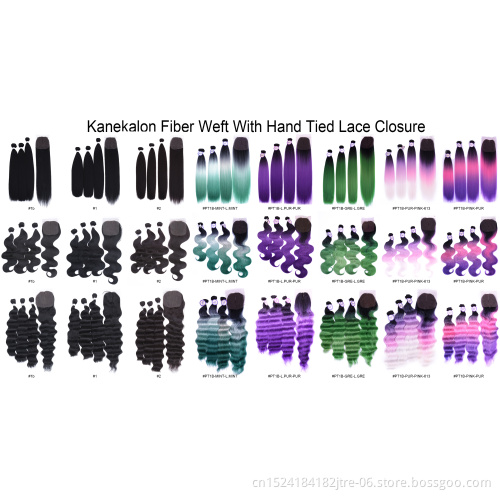 Hot sales romance curl colorful synthetic hair extension in stock, synthetic hair brands raw material